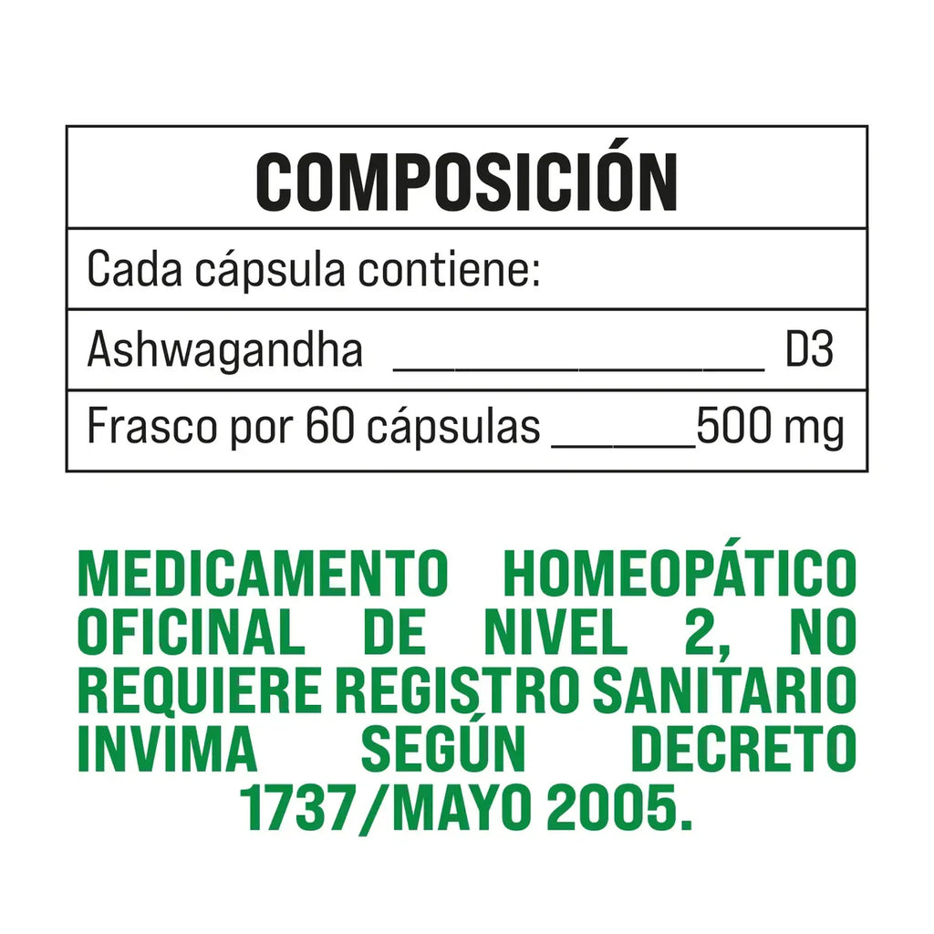 Ashwagandha 60 Capsulas