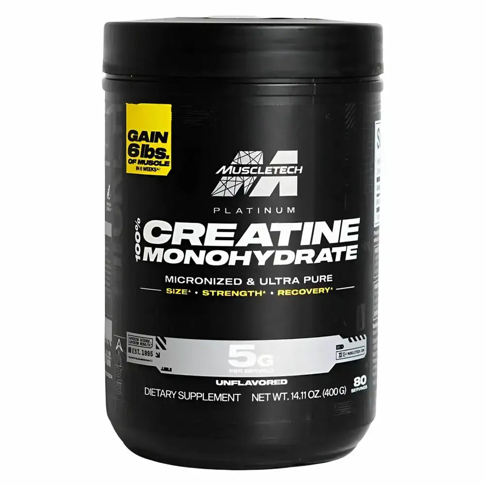 Creatina Platinum 100% Creatine Muscletech 400 GR (80 Servicios)