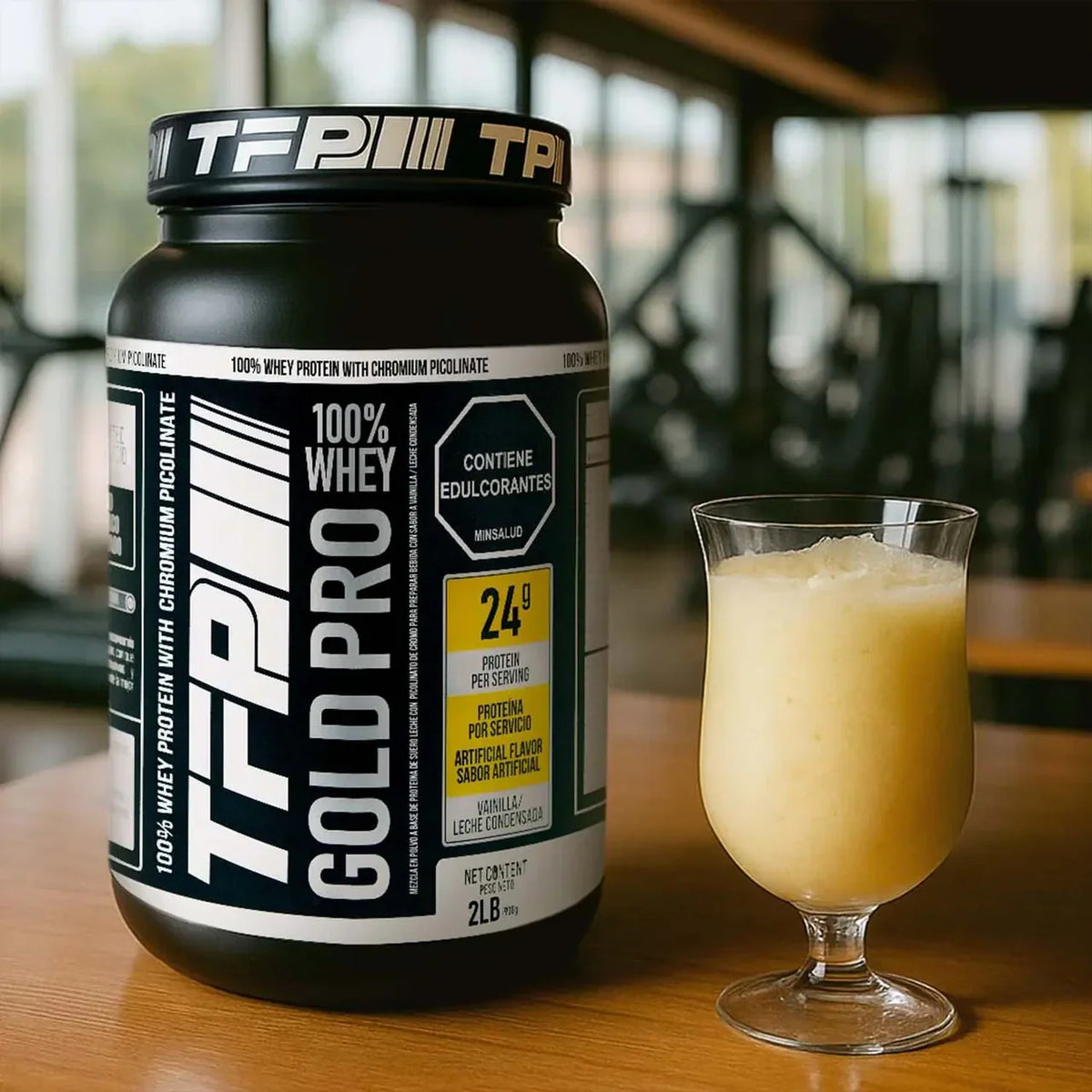 Proteina TFP Gold Pro 100% Whey 2 Lbs Sabor vainilla