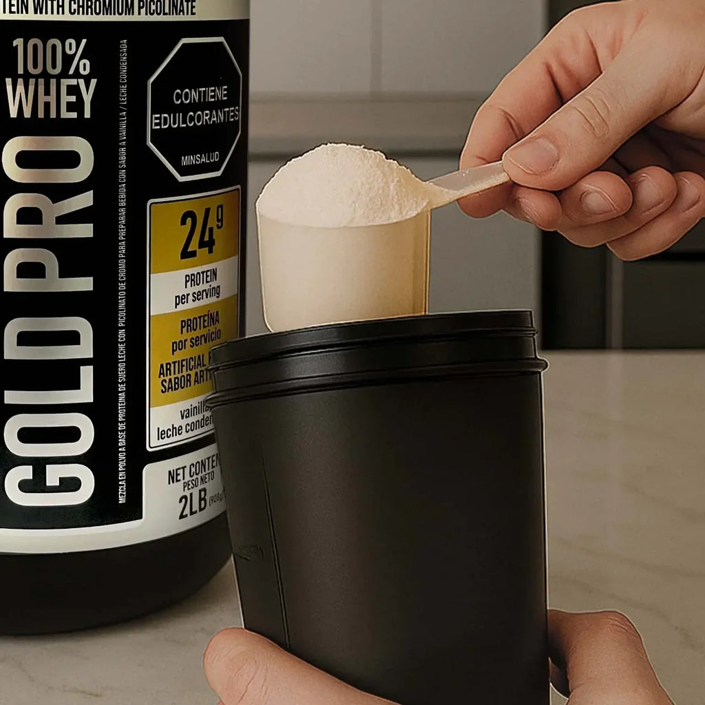 Proteina TFP Gold Pro 100% Whey 2 Lbs Sabor vainilla
