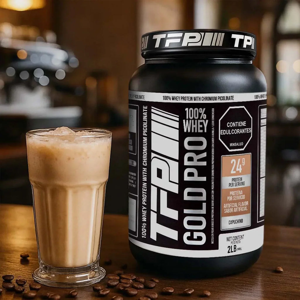 Proteina TFP Gold Pro 100% Whey 2 Lbs Sabor vainilla